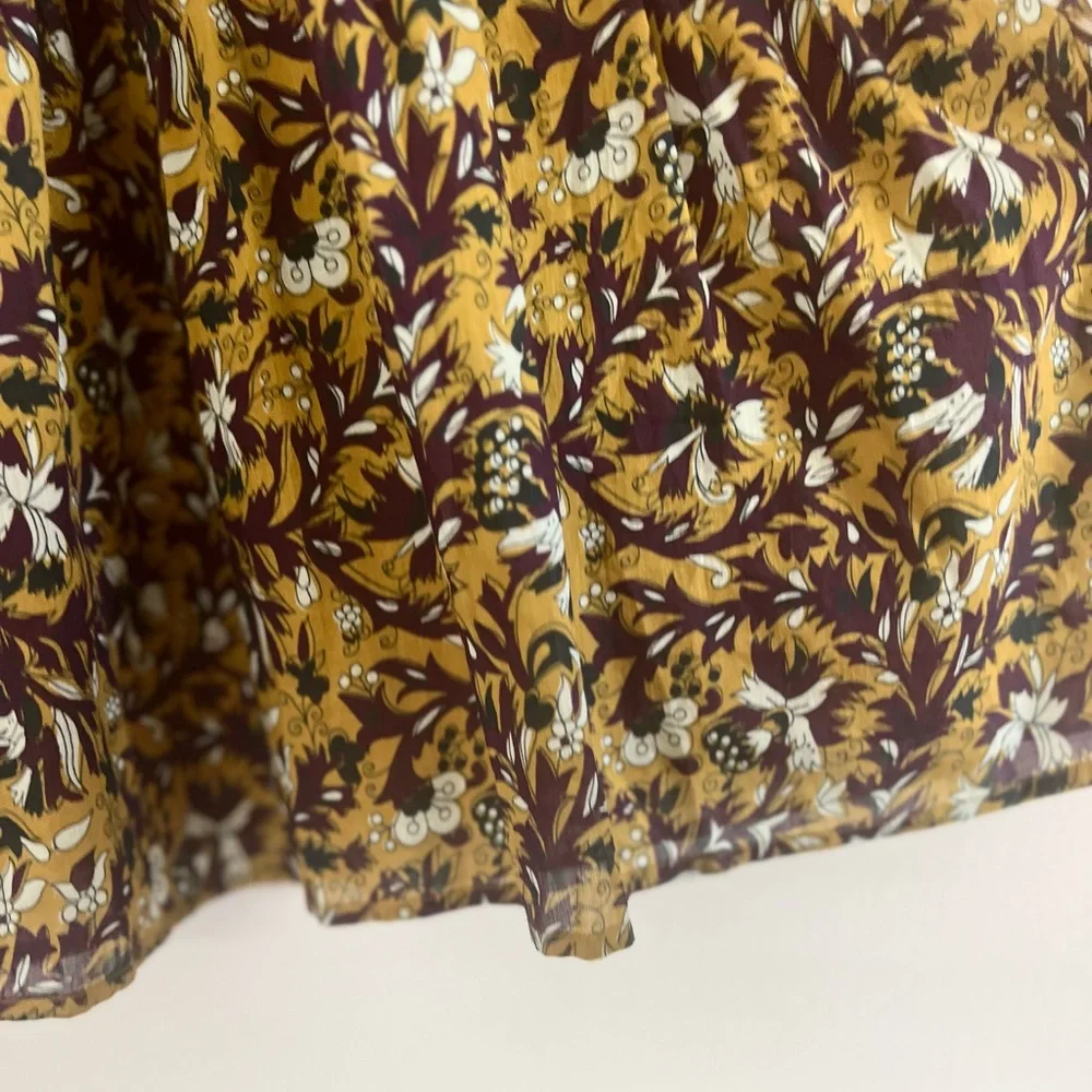 NWT-Anthropologie Othilia Aleksia Ruffled Maxi Dress Cottagecore Embroidered - M - Picture 4 of 7